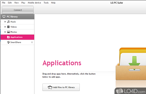 The most appropriate software for transferring files among LG devices and PCs - Screenshot of LG PC Suite