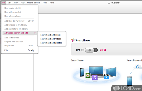 Desktop manager for your LG Android smartphone - Screenshot of LG PC Suite