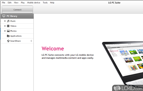 Powerful software solution especially designed to help LG phone - Screenshot of LG PC Suite