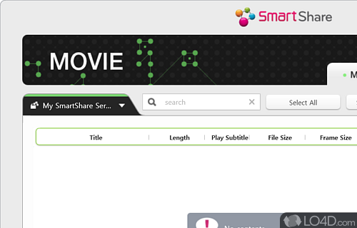 Share content from your PC to your TV with SmartShare LG - Screenshot of LG Smart Share