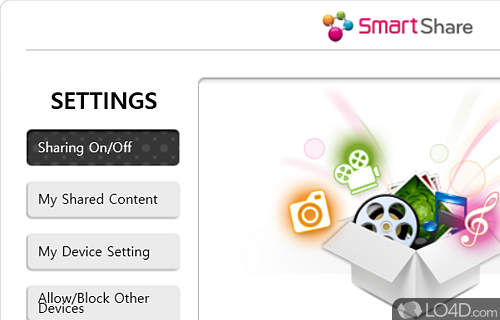 LG SmartShare - Screenshot of LG Smart Share