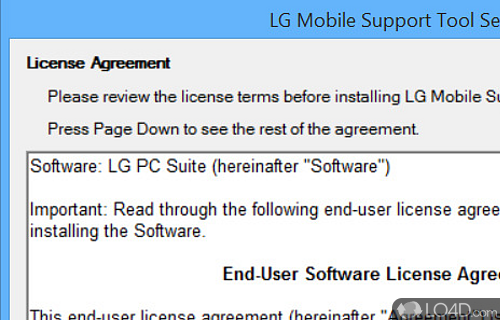 Automatic detection of device model - Screenshot of LG Support Tool