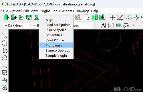 An opensource 2D design tool - Screenshot of LibreCAD