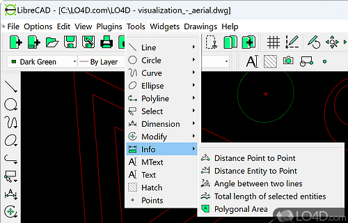 Free, opensource tool - Screenshot of LibreCAD