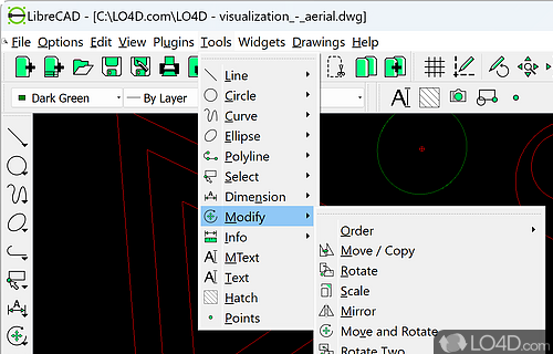 Create and edit 2D models - Screenshot of LibreCAD