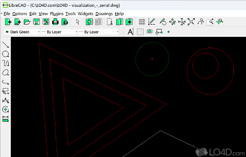 User-friendly environment - Screenshot of LibreCAD