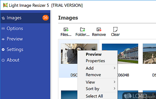 Resize and convert images - Screenshot of Light Image Resizer