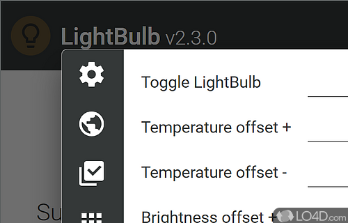 Adjust gamma levels - Screenshot of LightBulb