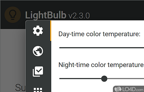 Based on the time of day - Screenshot of LightBulb