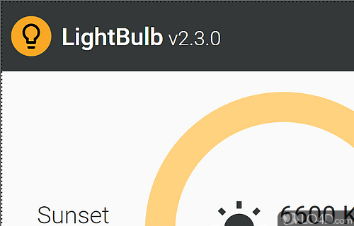 Adjust monitor's gamma based on the time of day, thus reducing eye strain in low-light conditions - Screenshot of LightBulb