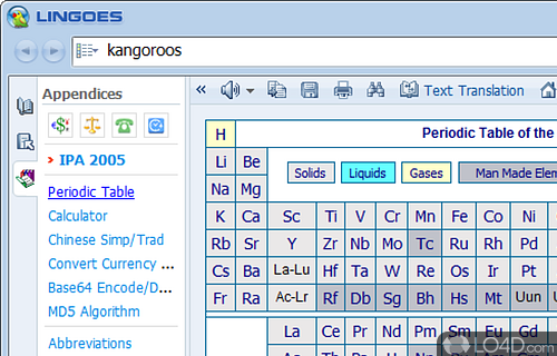 Simple and Free Dictionary and Translator for more than 80 Languages - Screenshot of Lingoes