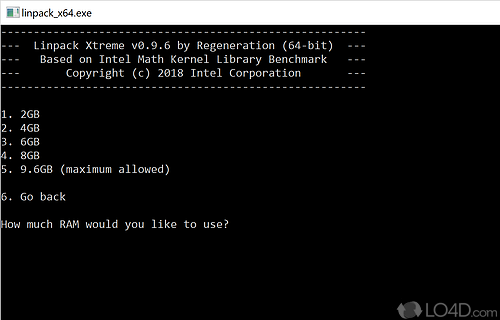 A simple tool for getting the information you want as fast as possible - Screenshot of Linpack Xtreme