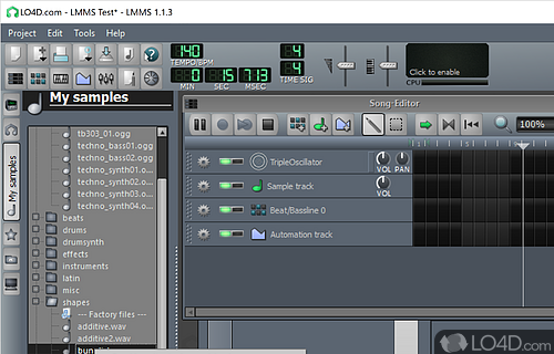 Additional tools and effects for seasoned musicians - Screenshot of Linux Multimedia Studio