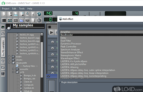 User interface - Screenshot of Linux Multimedia Studio