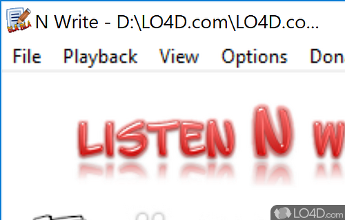 Transcribe audio and video - Screenshot of Listen N Write