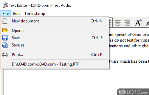 Transcribing made easy - Screenshot of Listen N Write