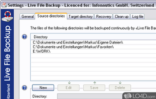 Live File Backup Screenshot