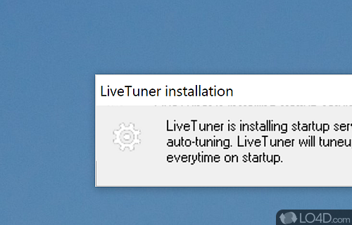 Quick setup and configuration for various optimizations - Screenshot of LiveTuner