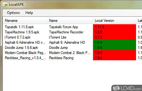 Screenshot of LocalAPK - Was especially designed to provide a means of organizing