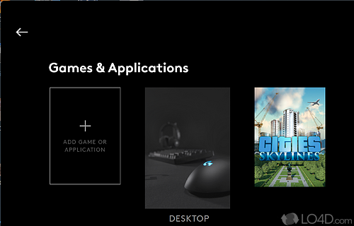 Customize your Logitech G gaming peripherals - Screenshot of Logitech G HUB