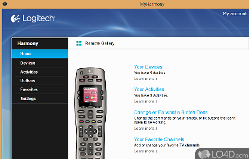 Logitech Harmony Remote Software Screenshot