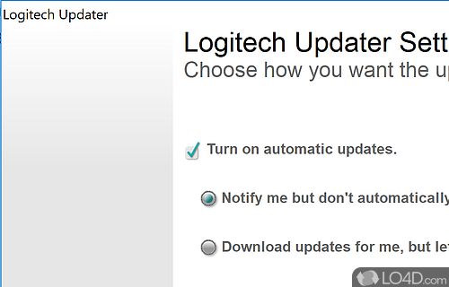 Game-mode settings activate automatically - Screenshot of Logitech SetPoint