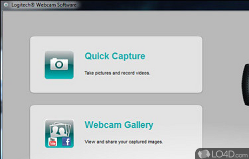 Screenshot of Logitech Webcam Software - Program designed specifically to work with Logitech USB cameras in order to capture images from camera