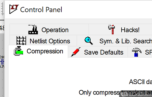 Program to simulate electronic circuits - Screenshot of LTspice