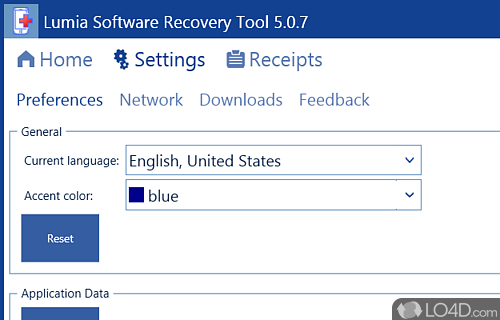 Accessible and intuitive usage - Screenshot of Lumia Software Recovery Tool