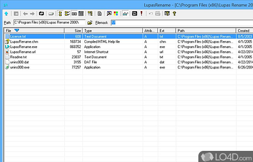 LupasRename - Screenshot of Lupas Rename
