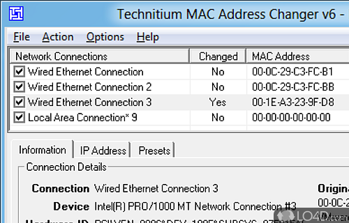 tmac address changer