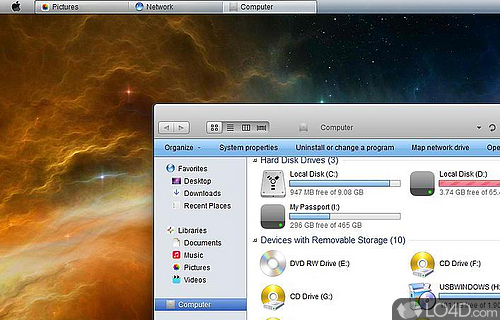 Screenshot of Mac OS X Infinite - User interface