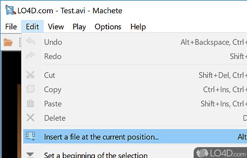 User interface - Screenshot of Machete Lite