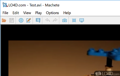 Intuitive interface with basic media player commands - Screenshot of Machete Lite