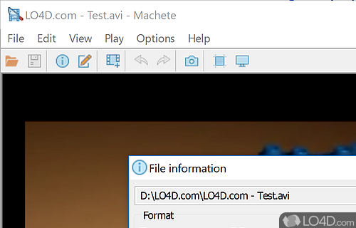 View file info, edit tags, take screenshots, and more - Screenshot of Machete Video Editor Lite