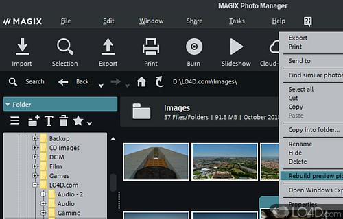 Cataloging - Screenshot of MAGIX Photo Manager