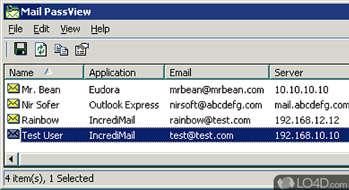 Mail PassView Screenshot