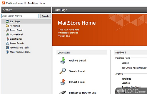 MailStore Home Screenshot