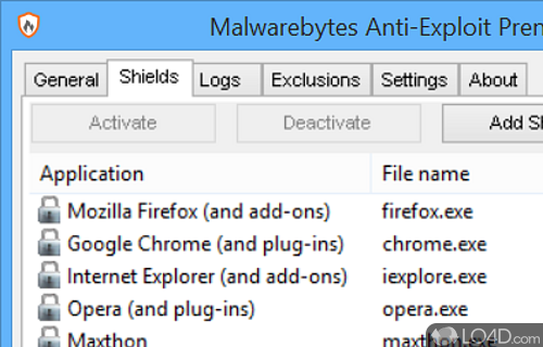 Malwarebytes - Screenshot of Malwarebytes Anti-Exploit