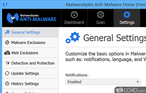 Two scans modes for basic PC protection - Screenshot of Malwarebytes