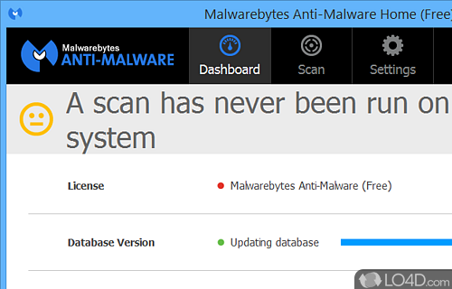 Anti-malware app with basic protection against viruses, spyware, adware - Screenshot of Malwarebytes
