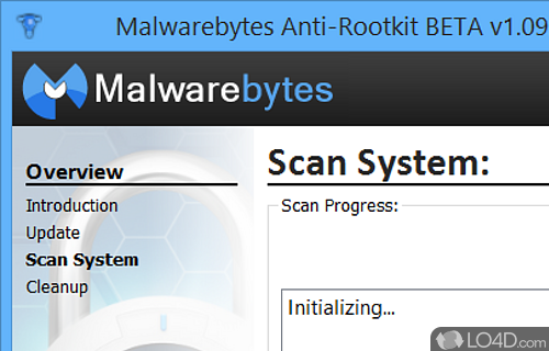 Practical, software utility that detects and removes rootkits from computer, while protecting system - Screenshot of Malwarebytes Anti-Rootkit