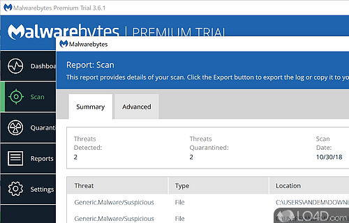 Get added protection against threats - Screenshot of Malwarebytes Premium