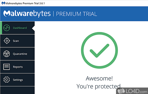 Benefit from real-time protection against a wide range of malware threats, such as viruses, rootkits, trojans - Screenshot of Malwarebytes Premium