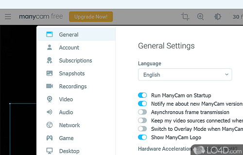 Use webcam on multiple programs (instant messengers) in the same time - Screenshot of ManyCam