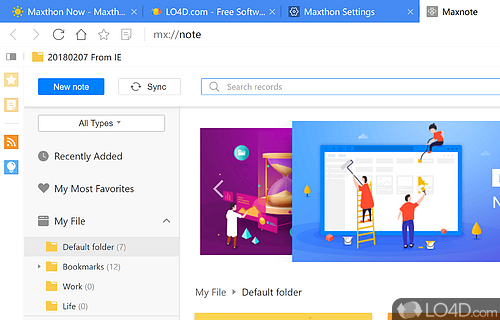 A reliable web browser - Screenshot of Maxthon Browser