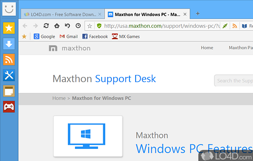 Snapshots and external tools - Screenshot of Maxthon Cloud Browser