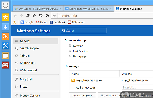 Maxthon MX5 Cloud Browser - Screenshot of Maxthon Cloud Browser