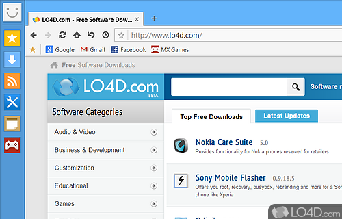 Search and navigation options - Screenshot of Maxthon Cloud Browser