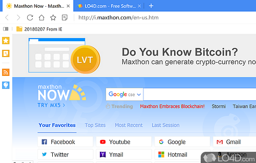 A Free Browsers program for Windows - Screenshot of Maxthon Portable